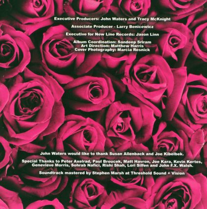 A Date With John Waters CD featuring Patience and Prudence, Elton Motello, Josie Cotton, Johnny Are You Queer, Dean Martin, Mink Stole, Earl Grant, Tina Turner, Edith Massey, Harry Warren, Mildred Bailey, Tonight You Belong To Me